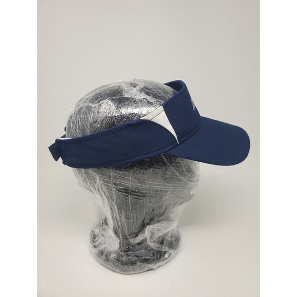 Vintage JP Morgan CHASE Bank Card Golf Hat Visor Blue Strapback - Picture 4 of 7